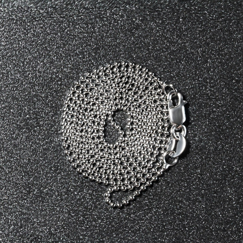 Bids.com 14k White Gold Bead Chain 1.0mm Necklaces Dark Slate Gray 16 / White Gold,18 / White Gold,20 / White Gold