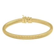 Bids.com 14k Yellow Gold Tubogas Bracelet (5.00 mm) Bracelets White Smoke 7 / Yellow Gold