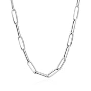Bids.com 14k White Gold Bold Paperclip Chain (4.2 mm) Necklaces White Smoke 18 / White Gold