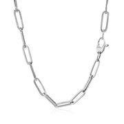 Bids.com 14k White Gold Bold Paperclip Chain (4.2 mm) Necklaces White Smoke 18 / White Gold