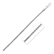 Bids.com Sterling Silver Rhodium Plated Wheat Chain 2.6mm Necklaces White Smoke 16 / Sterling Silver,18 / Sterling Silver,20 / Sterling Silver,24 / Sterling Silver