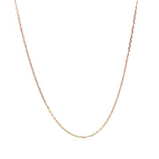 Bids.com 18k Rose Gold Diamond Cut Cable Link Chain (0.75 mm) Necklaces White Smoke 16 / Rose Gold,18 / Rose Gold