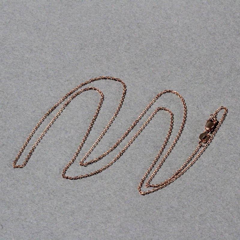 Bids.com 18k Rose Gold Diamond Cut Cable Link Chain (0.75 mm) Necklaces Dark Gray 16 / Rose Gold,18 / Rose Gold