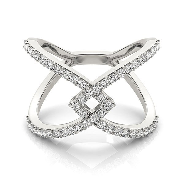 Bids.com 14k White Gold Fancy Entwined Design Diamond Ring (1/2 cttw) Rings White Smoke 3 / White Gold,3.5 / White Gold,4 / White Gold,4.5 / White Gold,5 / White Gold,5.5 / White Gold,6 / White Gold,6.5 / White Gold,7 / White Gold,7.5 / White Gold,8 / White Gold,8.5 / White Gold,9 / White Gold