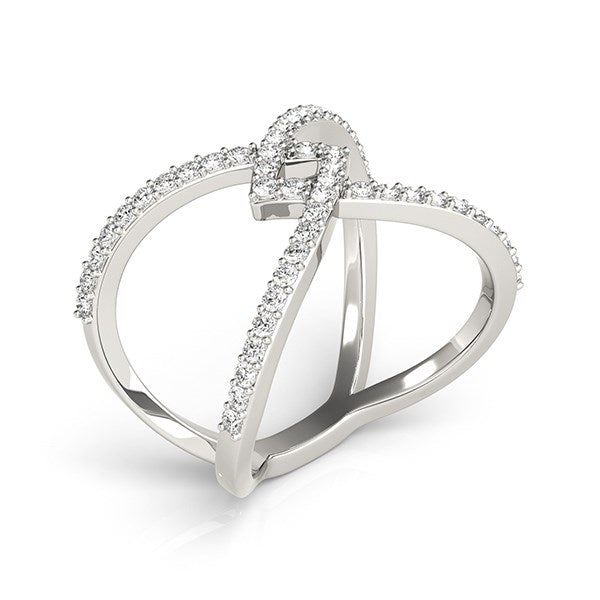 Bids.com 14k White Gold Fancy Entwined Design Diamond Ring (1/2 cttw) Rings White Smoke 3 / White Gold,3.5 / White Gold,4 / White Gold,4.5 / White Gold,5 / White Gold,5.5 / White Gold,6 / White Gold,6.5 / White Gold,7 / White Gold,7.5 / White Gold,8 / White Gold,8.5 / White Gold,9 / White Gold