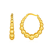 Bids.com 14k Yellow Gold Graduated Sphere Hoop Earrings Earrings White Smoke Yellow Gold