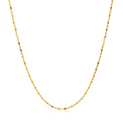 Bids.com 14k Yellow Gold Diamond-Cut Bead Chain 1.0mm Necklaces White Smoke 16 / Yellow Gold,18 / Yellow Gold,20 / Yellow Gold