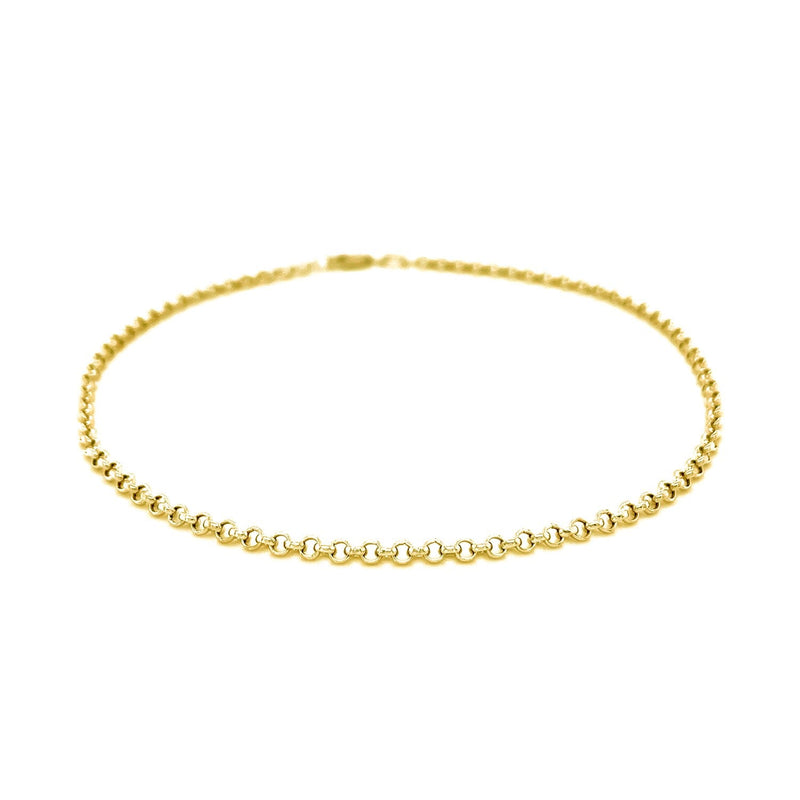 Bids.com 2.3mm 10k Yellow Gold Rolo Anklet Accessories White Smoke 10 / Yellow Gold