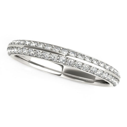 Bids.com 14k White Gold Two-Row Pave Set Diamond Wedding Band (1/4 cttw) Rings White Smoke 3 / White Gold,3.5 / White Gold,4 / White Gold,4.5 / White Gold,5 / White Gold,5.5 / White Gold,6 / White Gold,6.5 / White Gold,7 / White Gold,7.5 / White Gold,8 / White Gold,8.5 / White Gold,9 / White Gold