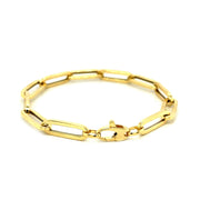 Bids.com 14K Yellow Gold Extra Wide Paperclip Chain Bracelet Bracelets White Smoke 7.5 / Yellow Gold