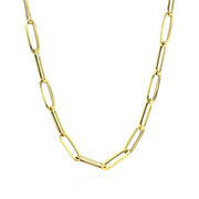 Bids.com 14K Yellow Gold Bold Paperclip Chain (4.2 mm) Necklaces White Smoke 18 / Yellow Gold,24 / Yellow Gold,38 / Yellow Gold