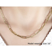 Bids.com 14K Yellow Gold Bold Paperclip Chain (4.2 mm) Necklaces Wheat 18 / Yellow Gold,24 / Yellow Gold,38 / Yellow Gold