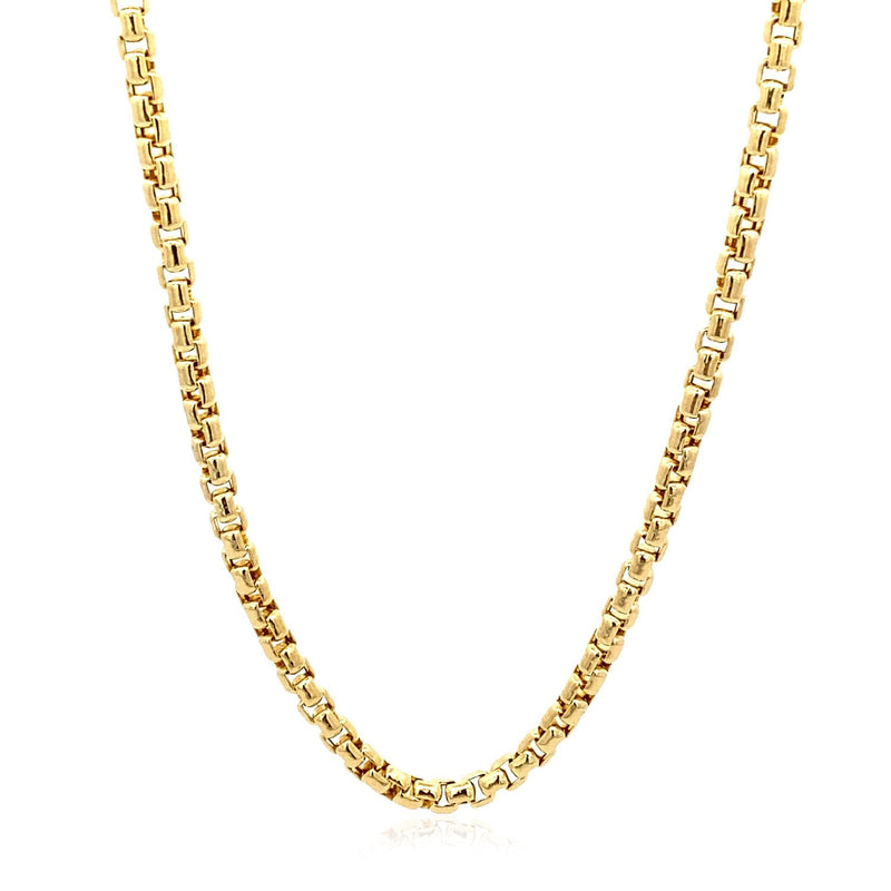 Bids.com 3.4mm 14k Yellow Gold Round Box Chain Necklaces White Smoke 18 / Yellow Gold,20 / Yellow Gold,22 / Yellow Gold,24 / Yellow Gold
