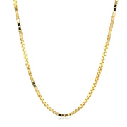 Bids.com 14k Yellow Gold Semi Solid Box Chain 1.6mm Necklaces White Smoke 18 / Yellow Gold,20 / Yellow Gold,24 / Yellow Gold
