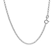 Bids.com 14k White Gold Rolo Chain 1.9mm Necklaces White Smoke 16 / White Gold,18 / White Gold,20 / White Gold