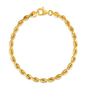 Bids.com Silk Rope Chain Bracelet in 14k Yellow Gold  (4.30 mm) Bracelets White Smoke 8 / Yellow Gold