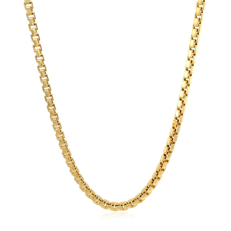Bids.com 2.5mm 14k Yellow Gold Semi Solid Box Chain Necklaces White Smoke 20 / Yellow Gold,22 / Yellow Gold,24 / Yellow Gold