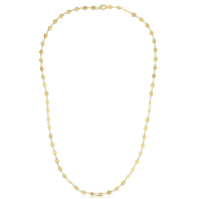 Bids.com 14k Yellow Gold Necklace with Polished Circles Necklaces White Smoke 18 / Yellow Gold,30 / Yellow Gold