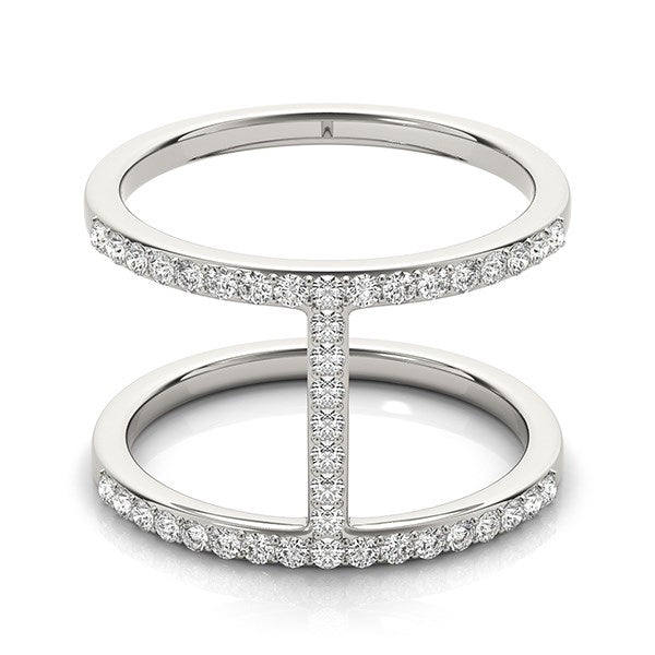 Bids.com 14k White Gold Dual Band Bridge Style Diamond Ring (3/8 cttw) Rings White Smoke 3 / White Gold,3.5 / White Gold,4 / White Gold,4.5 / White Gold,5 / White Gold,5.5 / White Gold,6 / White Gold,6.5 / White Gold,7 / White Gold,7.5 / White Gold,8 / White Gold,8.5 / White Gold,9 / White Gold