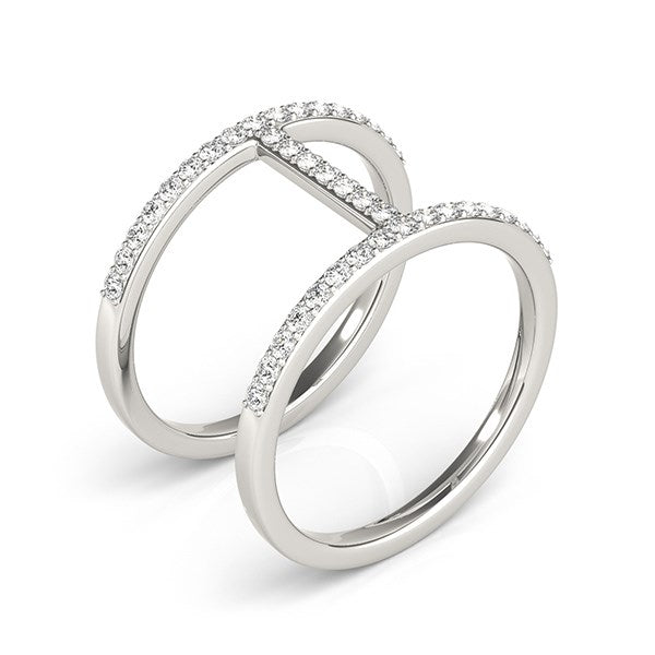 Bids.com 14k White Gold Dual Band Bridge Style Diamond Ring (3/8 cttw) Rings White Smoke 3 / White Gold,3.5 / White Gold,4 / White Gold,4.5 / White Gold,5 / White Gold,5.5 / White Gold,6 / White Gold,6.5 / White Gold,7 / White Gold,7.5 / White Gold,8 / White Gold,8.5 / White Gold,9 / White Gold