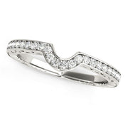 Bids.com 14k White Gold Prong Set Curved Wedding Band (1/8 cttw) Rings White Smoke 3 / White Gold,3.5 / White Gold,4 / White Gold,4.5 / White Gold,5 / White Gold,5.5 / White Gold,6 / White Gold,6.5 / White Gold,7 / White Gold,7.5 / White Gold,8 / White Gold,8.5 / White Gold,9 / White Gold