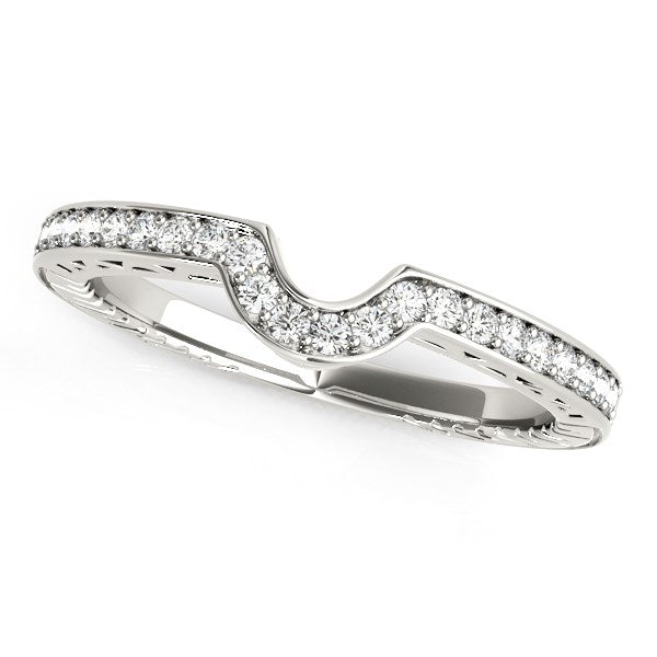 Bids.com 14k White Gold Prong Set Curved Wedding Band (1/8 cttw) Rings White Smoke 3 / White Gold,3.5 / White Gold,4 / White Gold,4.5 / White Gold,5 / White Gold,5.5 / White Gold,6 / White Gold,6.5 / White Gold,7 / White Gold,7.5 / White Gold,8 / White Gold,8.5 / White Gold,9 / White Gold