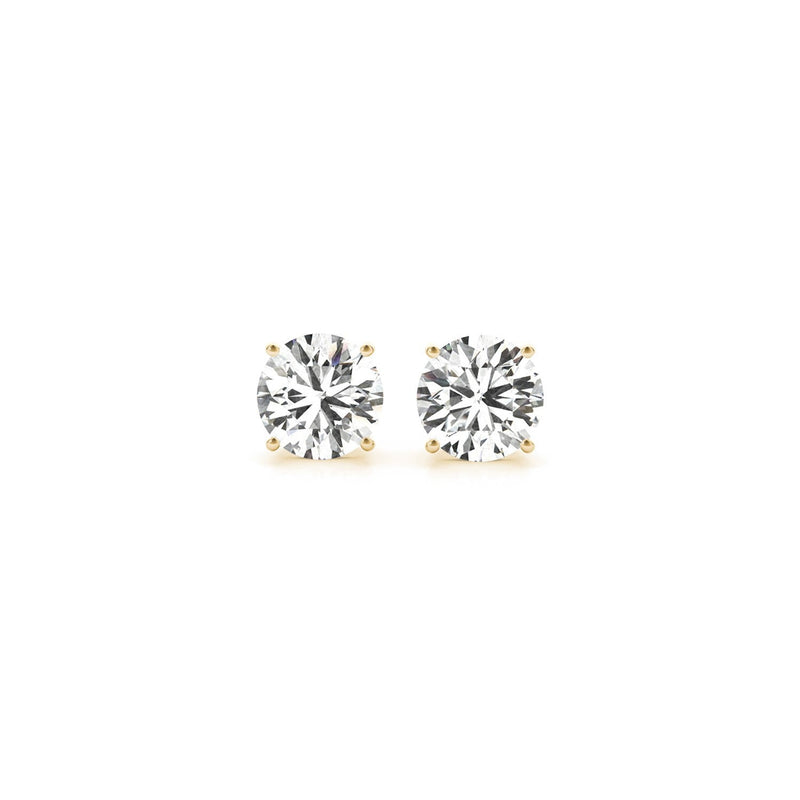 Bids.com 1 1/2 cttw Certified IGI Lab Grown Round Diamond Stud Earrings 14k Yellow Gold (G/VS2) Earrings White Smoke Yellow Gold