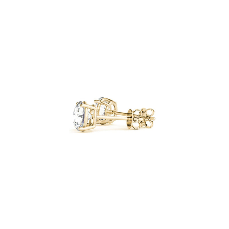 Bids.com 1 1/2 cttw Certified IGI Lab Grown Round Diamond Stud Earrings 14k Yellow Gold (G/VS2) Earrings White Smoke Yellow Gold