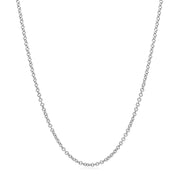Bids.com 14k White Gold Round Cable Link Chain 1.5mm Necklaces White Smoke 16 / White Gold,18 / White Gold,20 / White Gold