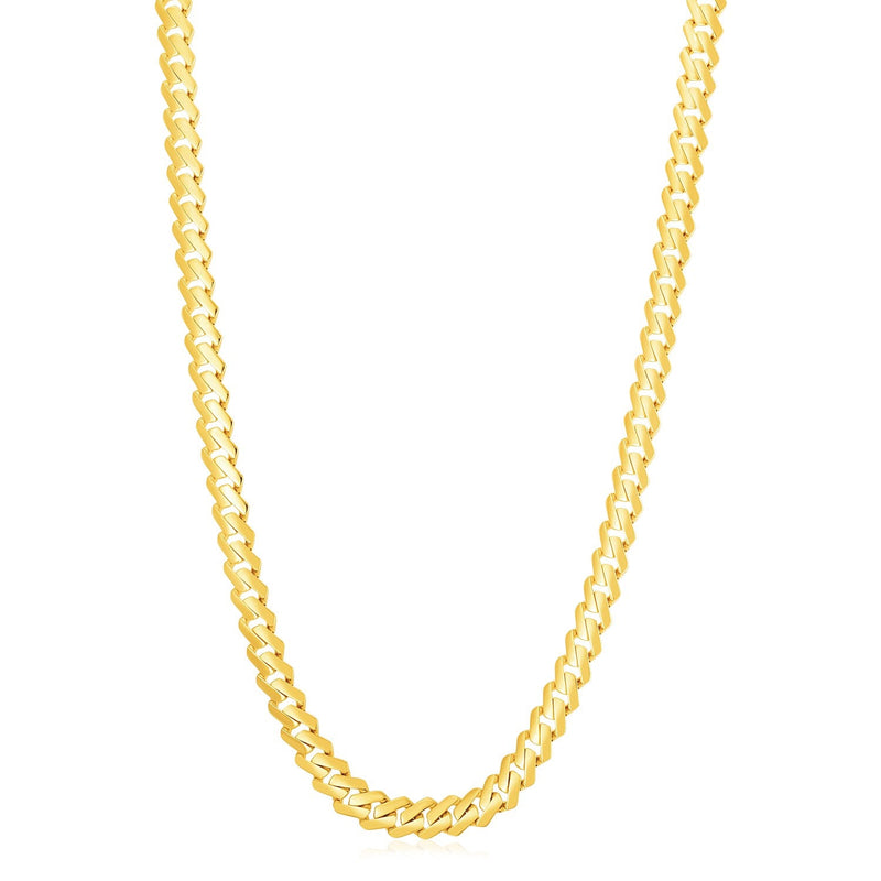 Bids.com 14k Yellow Gold High Polish Modern Lite Edge Chain (8.0mm) Necklaces White Smoke 22 / Yellow Gold
