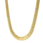Bids.com 14k Yellow Gold Faceted Panther Link Chain Necklace Necklaces White Smoke 18 / Yellow Gold