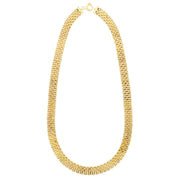 Bids.com 14k Yellow Gold Faceted Panther Link Chain Necklace Necklaces White Smoke 18 / Yellow Gold