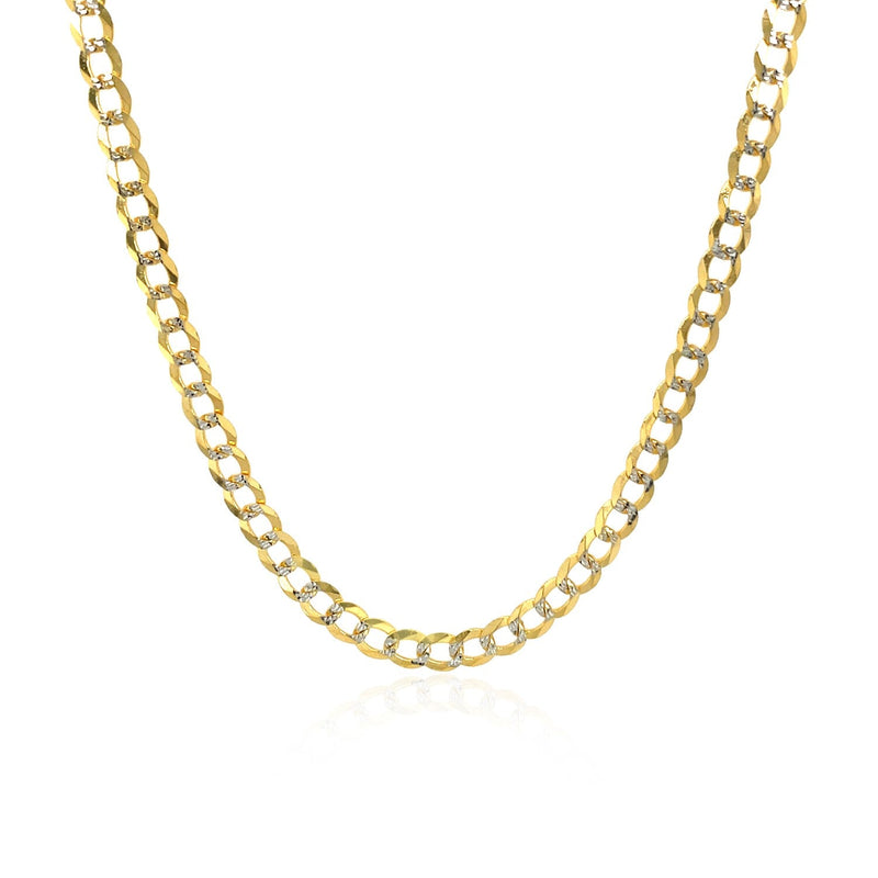Bids.com 3.2 mm 14k Two Tone Gold Pave Curb Chain Necklaces White Smoke 16 / Two-Tone Gold,18 / Two-Tone Gold,20 / Two-Tone Gold,22 / Two-Tone Gold,24 / Two-Tone Gold