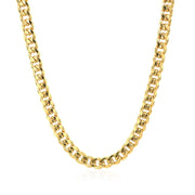 Bids.com 4.5mm 14k Yellow Gold Miami Cuban Semi Solid Chain Necklaces White Smoke 20 / Yellow Gold,22 / Yellow Gold