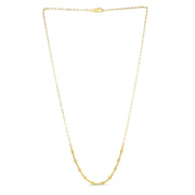 Bids.com 14k Yellow Gold Bead Paperclip Necklace Necklaces White Smoke 18 / Yellow Gold