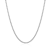 Bids.com 14k White Gold Bead Chain 1.5mm Necklaces White Smoke 16 / White Gold,18 / White Gold