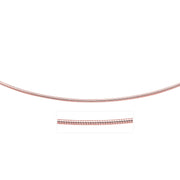 Bids.com 14k Rose Gold Necklace in a Round Omega Chain Style Necklaces White Smoke 17 / Rose Gold