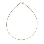 Bids.com 14k Rose Gold Necklace in a Round Omega Chain Style Necklaces White Smoke 17 / Rose Gold