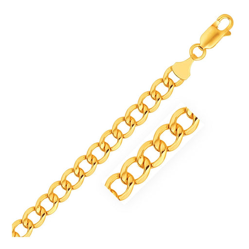 Bids.com 10k Yellow Gold Lite Curb Bracelet (6.20 mm) Bracelets White Smoke 8 / Yellow Gold