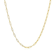 Bids.com 14K Yellow Gold Fine Paperclip Chain (1.5mm) Necklaces White Smoke 16 / Yellow Gold,18 / Yellow Gold,20 / Yellow Gold,24 / Yellow Gold