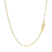 Bids.com 14K Yellow Gold Fine Paperclip Chain (1.5mm) Necklaces White Smoke 16 / Yellow Gold,18 / Yellow Gold,20 / Yellow Gold,24 / Yellow Gold