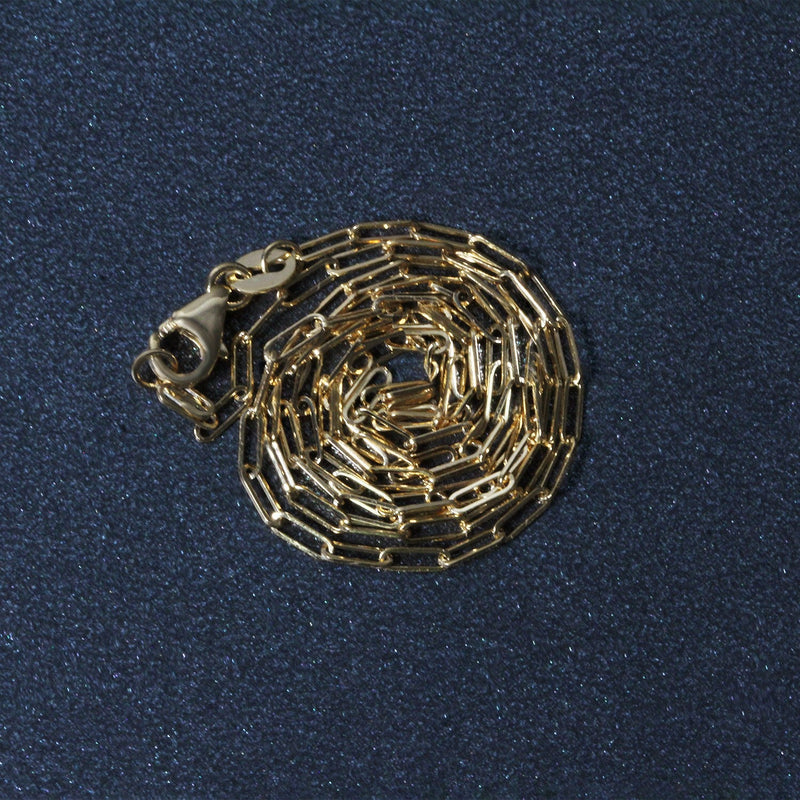Bids.com 14K Yellow Gold Fine Paperclip Chain (1.5mm) Necklaces Dark Slate Gray 16 / Yellow Gold,18 / Yellow Gold,20 / Yellow Gold,24 / Yellow Gold