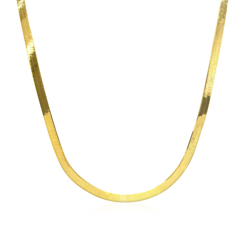 Bids.com Imperial Herringbone Chain in 10k Yellow Gold (2.80 mm) Necklaces White Smoke 16 / Yellow Gold,18 / Yellow Gold,20 / Yellow Gold