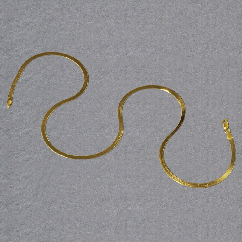 Bids.com Imperial Herringbone Chain in 10k Yellow Gold (2.80 mm) Necklaces Dark Gray 16 / Yellow Gold,18 / Yellow Gold,20 / Yellow Gold