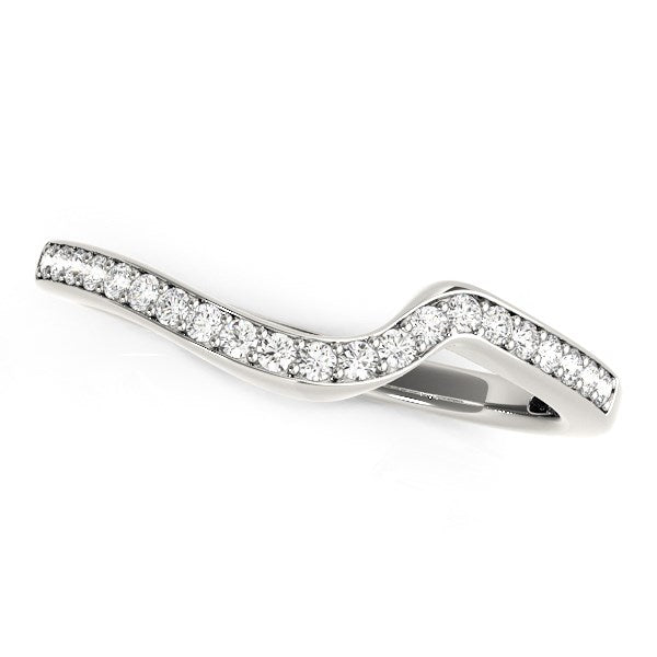 Bids.com 14k White Gold Modern Curved Wedding Ring (1/5 cttw) Rings White Smoke 3 / White Gold,3.5 / White Gold,4 / White Gold,4.5 / White Gold,5 / White Gold,5.5 / White Gold,6 / White Gold,6.5 / White Gold,7 / White Gold,7.5 / White Gold,8 / White Gold,8.5 / White Gold,9 / White Gold