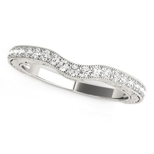 Bids.com 14k White Gold Antique Style Milgrained Curved Diamond Ring (1/4 cttw) Rings White Smoke 3 / White Gold,3.5 / White Gold,4 / White Gold,4.5 / White Gold,5 / White Gold,5.5 / White Gold,6 / White Gold,6.5 / White Gold,7 / White Gold,7.5 / White Gold,8 / White Gold,8.5 / White Gold,9 / White Gold