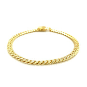 Bids.com 10k Yellow Gold Classic Miami Cuban Solid Bracelet (4.90 mm) Bracelets White Smoke 8.5 / Yellow Gold