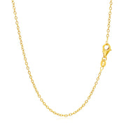 Bids.com 18k Yellow Gold Round Cable Link Chain 1.5mm Necklaces White Smoke 16 / Yellow Gold,18 / Yellow Gold