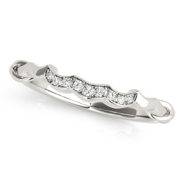 Bids.com 14k White Gold Scallop Wedding Band (1/20 cttw) Rings White Smoke 3 / White Gold,3.5 / White Gold,4 / White Gold,4.5 / White Gold,5 / White Gold,5.5 / White Gold,6 / White Gold,6.5 / White Gold,7 / White Gold,7.5 / White Gold,8 / White Gold,8.5 / White Gold,9 / White Gold