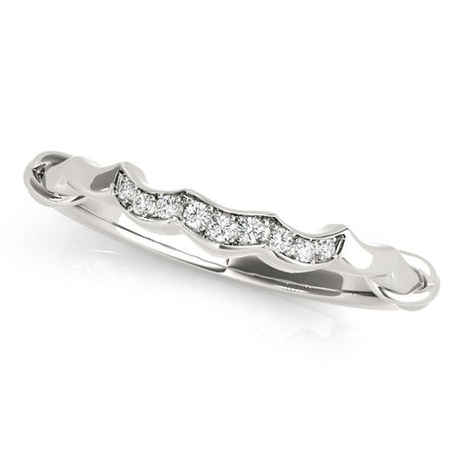 Bids.com 14k White Gold Scallop Wedding Band (1/20 cttw) Rings White Smoke 3 / White Gold,3.5 / White Gold,4 / White Gold,4.5 / White Gold,5 / White Gold,5.5 / White Gold,6 / White Gold,6.5 / White Gold,7 / White Gold,7.5 / White Gold,8 / White Gold,8.5 / White Gold,9 / White Gold